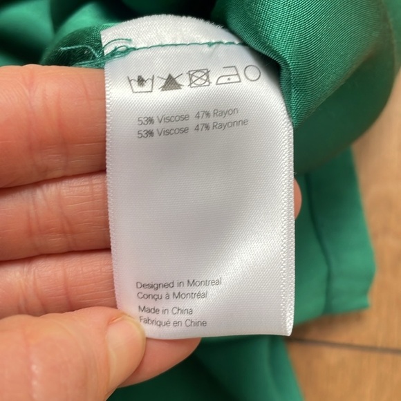 NAÏF NAIF Montreal green emerald midi shirt slip dress MEDIUM longsleeve - Picture 9 of 10